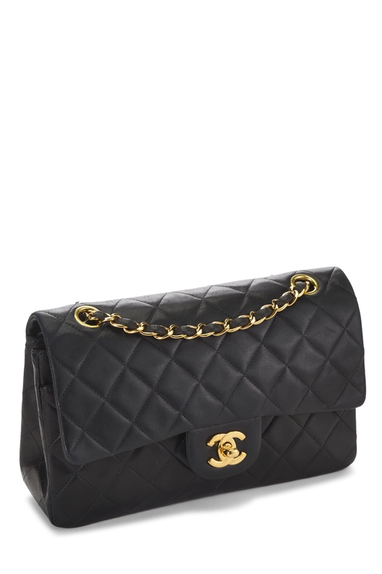 Black Quilted Lambskin Classic Double Flap Small, , large image number 1