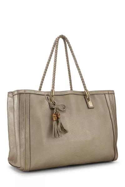 Gold Leather Bella Tote, , large