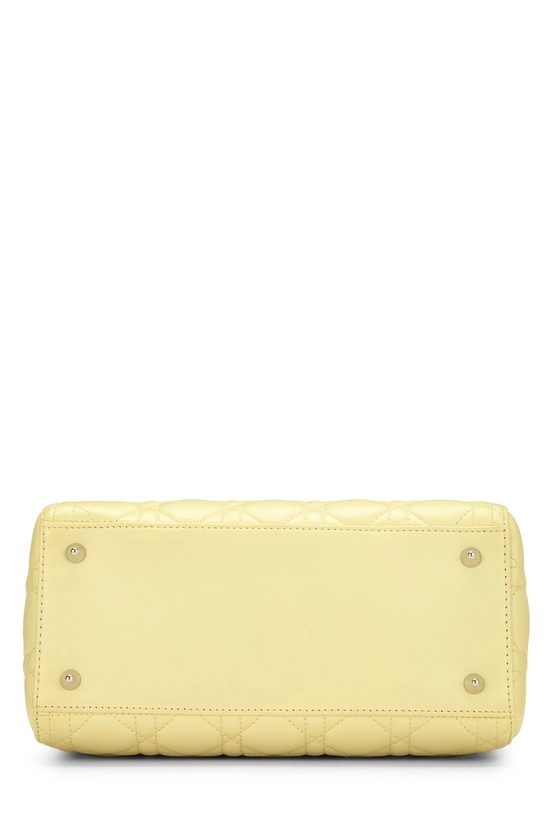 Yellow Cannage Quilted Lambskin Lady Dior Medium, , large image number 4