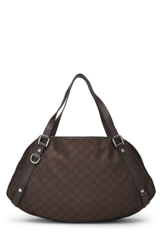 Brown Original GG Nylon Abbey Tote Large, , large image number 0