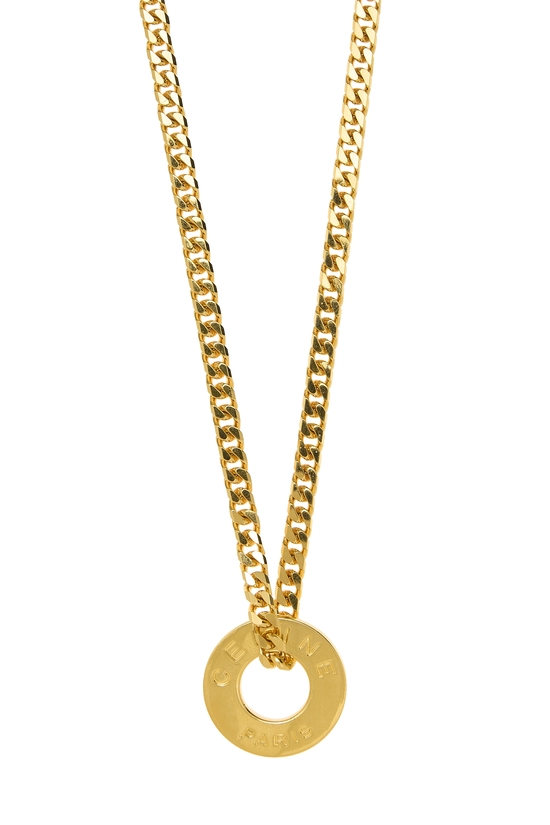 Gold Logo Pendant Necklace, , large image number 1