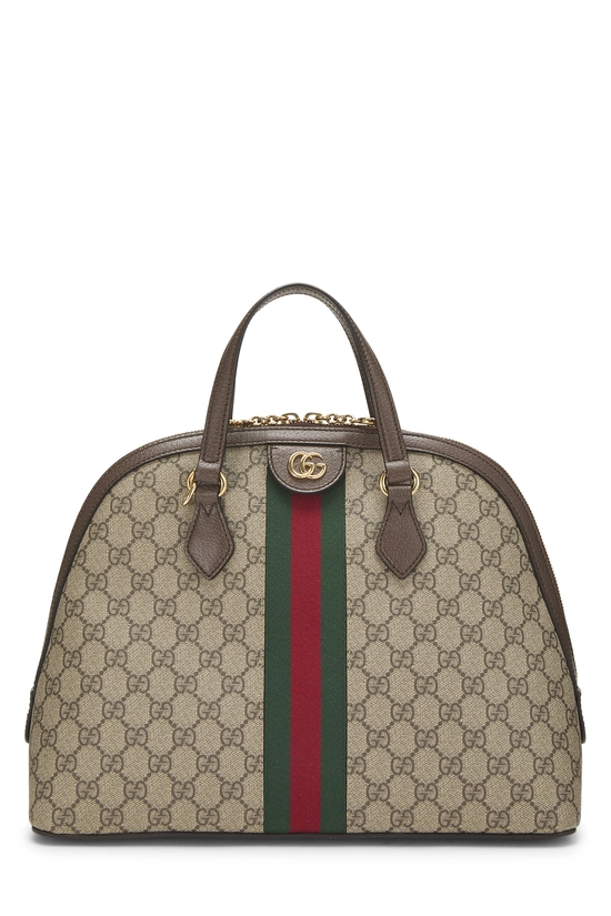 Brown GG Supreme Ophidia Dome Shoulder Bag Medium, , large image number 0