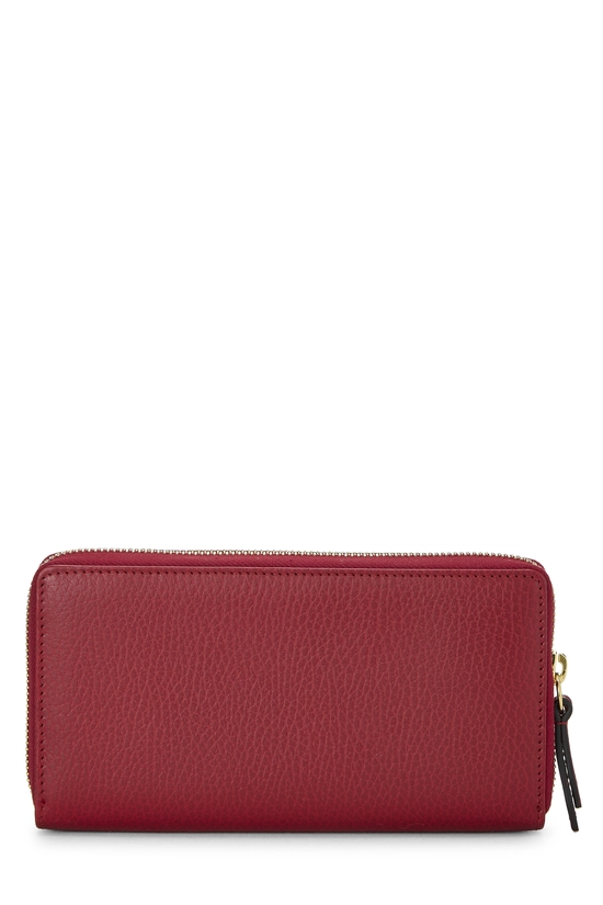 Red Leather GG Zip Around Wallet, , large image number 2