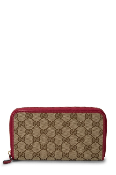 Pink Original GG Canvas Zip Around Wallet