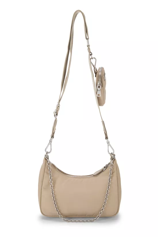 Beige Tessuto Re-Edition 2005 Hobo Mini, , large image number 3