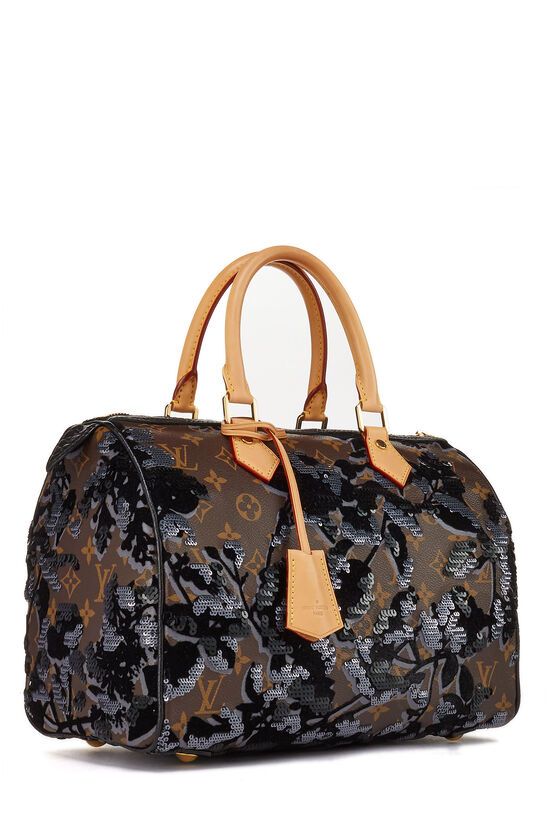 Louis Vuitton Monogram Fleur De Jais Sequins Speedy 30 - Brown Handle Bags,  Handbags - LOU760685