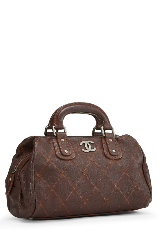 Brown Wild Stitch Leather Handbag, , large image number 1