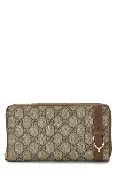Brown GG Supreme Canvas Nice Zip Around Wallet