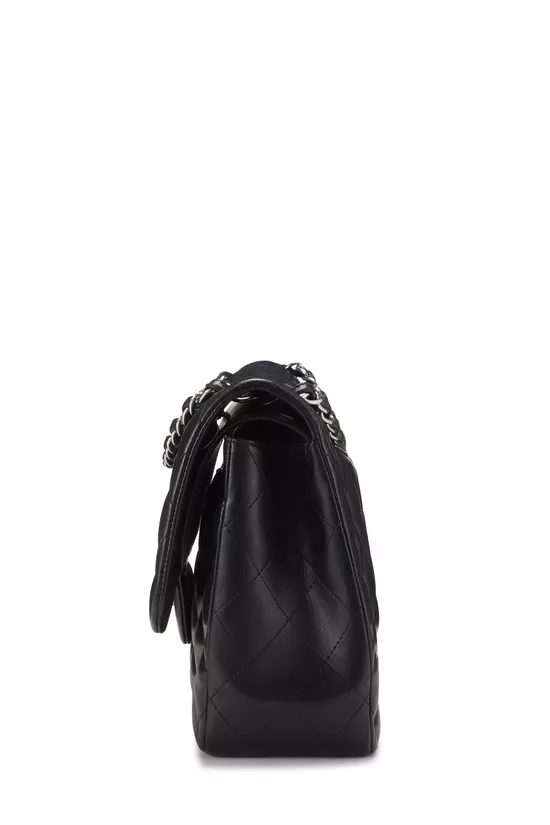 Black Quilted Lambskin New Classic Double Flap Jumbo, , large image number 2