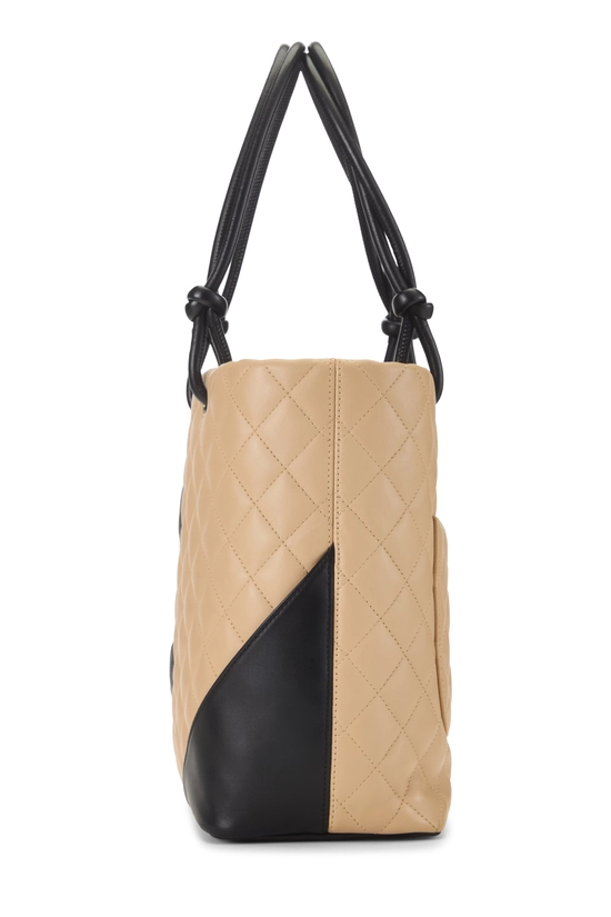 Beige Quilted Calfskin Cambon Tote Small, , large image number 2