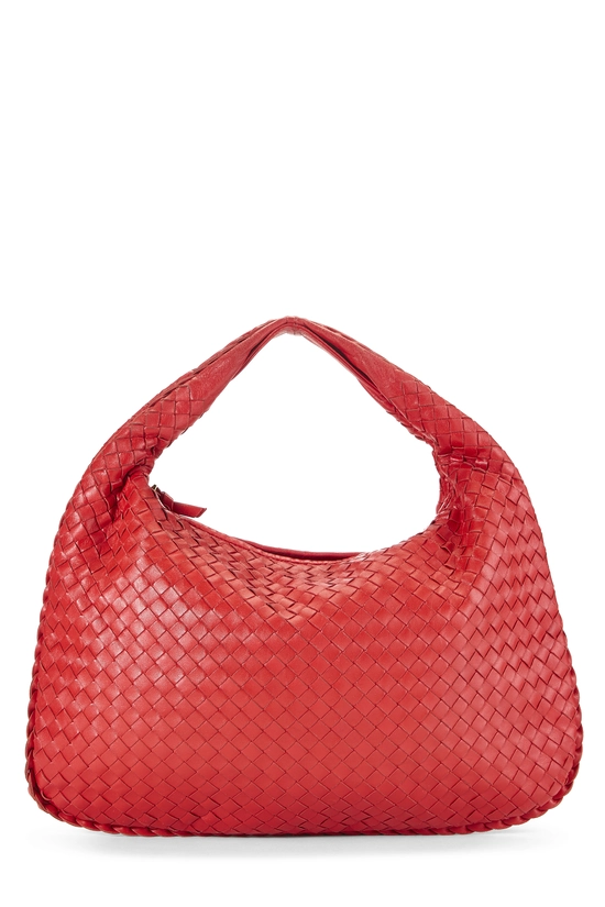 Red Intrecciato Veneta Hobo Medium, , large image number 0