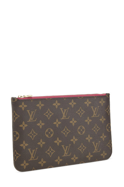 Pink Monogram Canvas Neverfull Pouch GM, , large