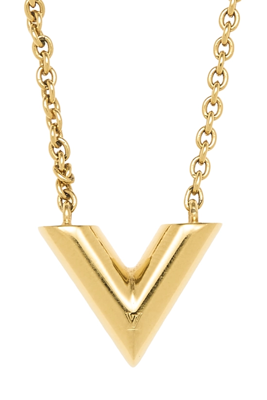 Gold Essential V Necklace, , large image number 1