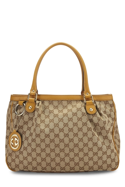 Orange Original GG Canvas Sukey Handbag Large