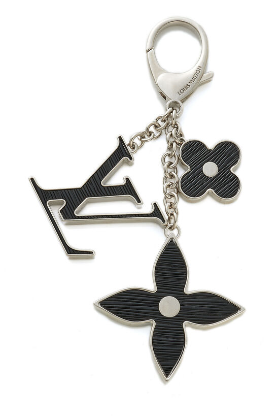 Silver & Black Fleur De Epi Bag Charm, , large image number 0