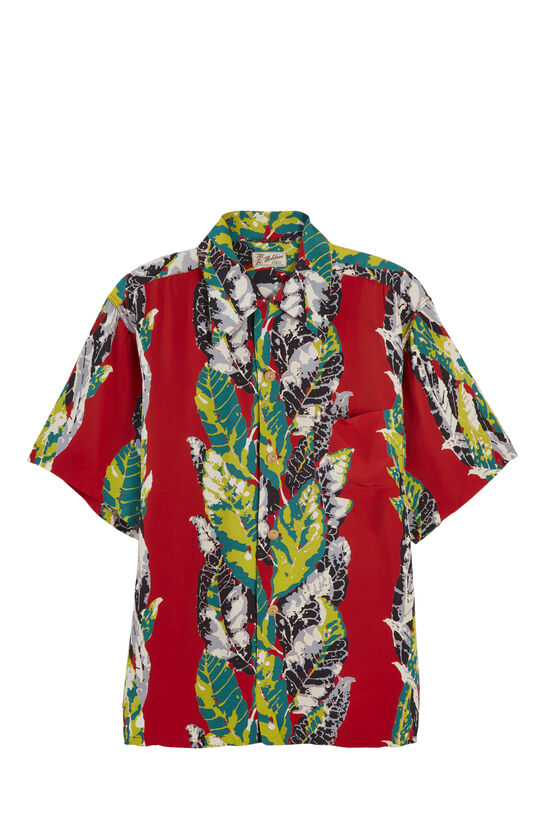 Red Floral Malihini Hawaiian Shirt, , large image number 1