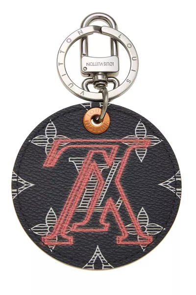 Navy Monogram Upside Down Bag Charm