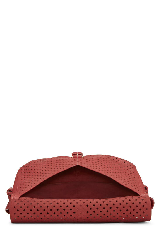Pink Perforated Leather Saumur 30, , large image number 6