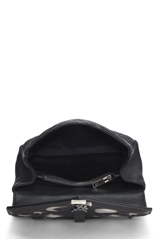 Black Chevron Leather Embroidered Patches College Medium, , large image number 5