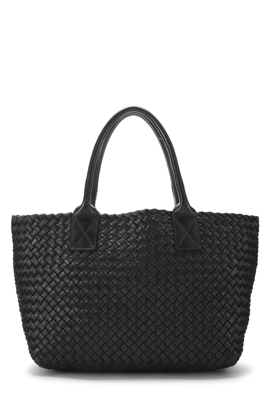 Black Intrecciato Cabat Tote Medium, , large image number 0