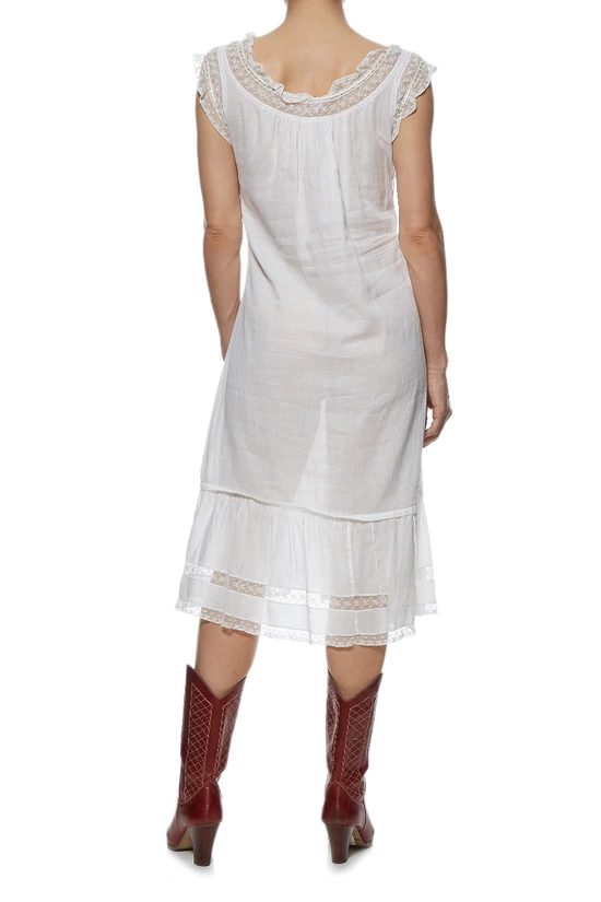 White Cotton Victorian Dress, , large image number 2