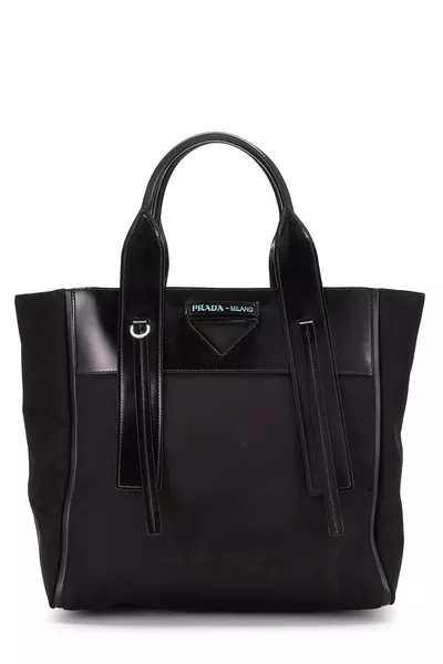Black Nylon Convertible Tote Small