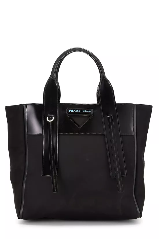 Black Nylon Convertible Tote Small, , large image number 0