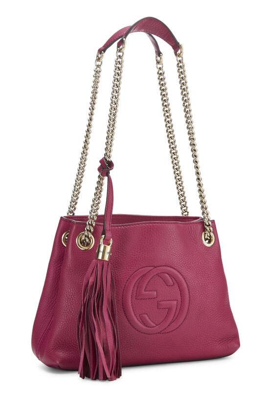 Purple Leather Soho Chain Tote, , large image number 1