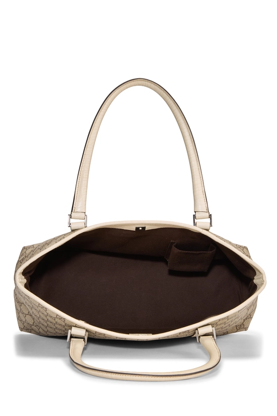 White GG Supreme Canvas Tote Large, , large image number 5