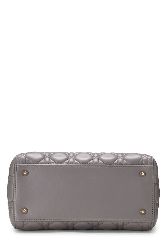Grey Cannage Quilted Lambskin Lady Dior Medium, , large image number 4