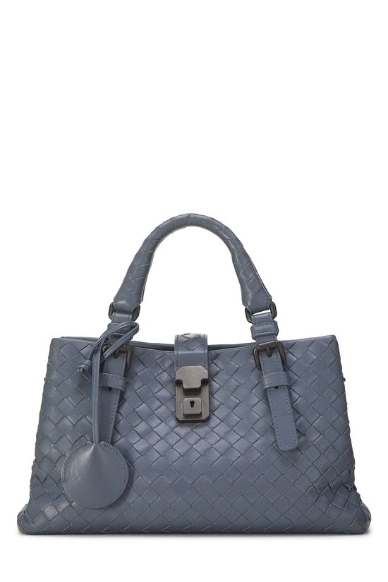 Blue Intrecciato Roma Tote Mini, , large image number 0