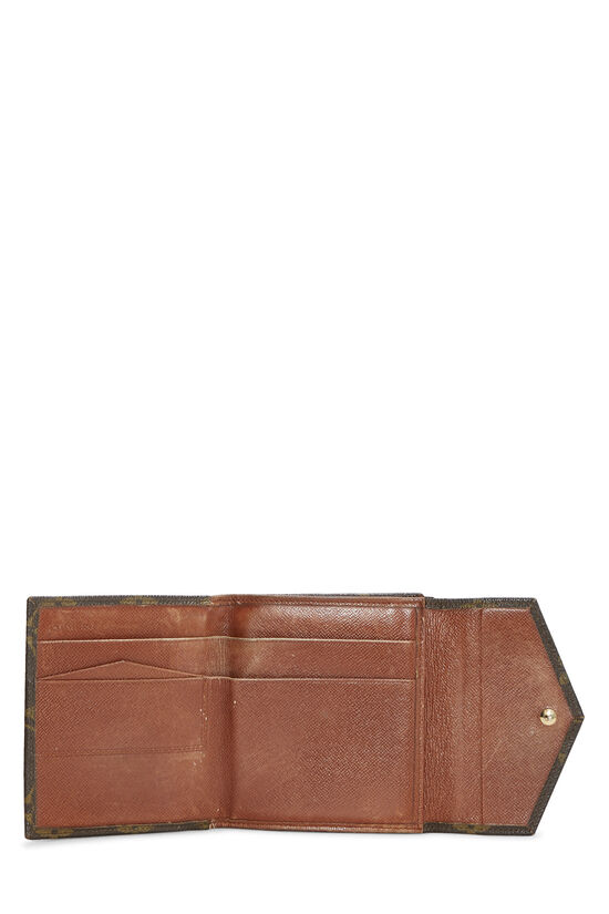 Louis Vuitton Monogram LV French Purse Snap Wallet Card Holder Brown