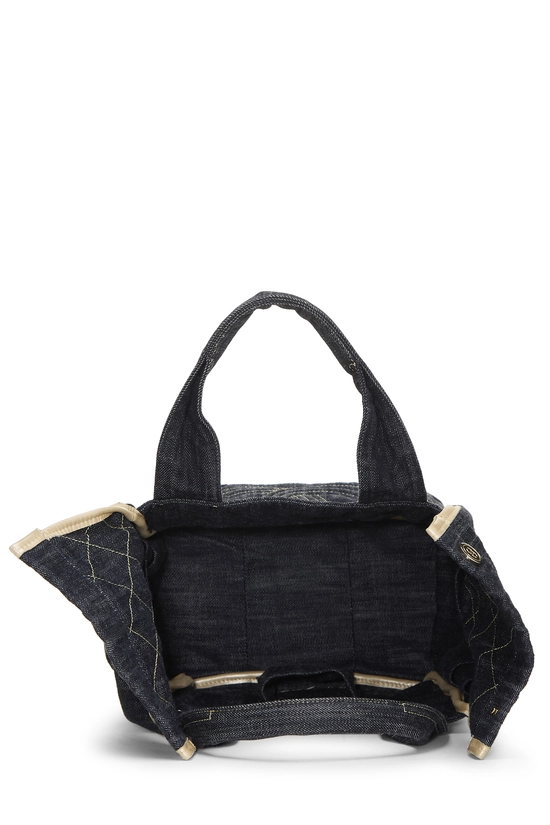 Blue 'CC' Denim Handbag, , large image number 5