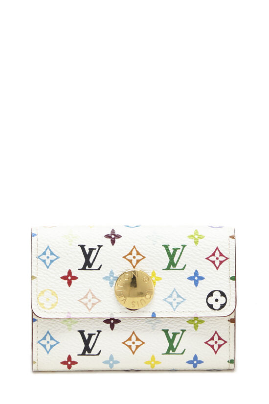 Takashi Murakami x Louis Vuitton White Monogram Multicolore Porte Monnaie Cosy, , large image number 1
