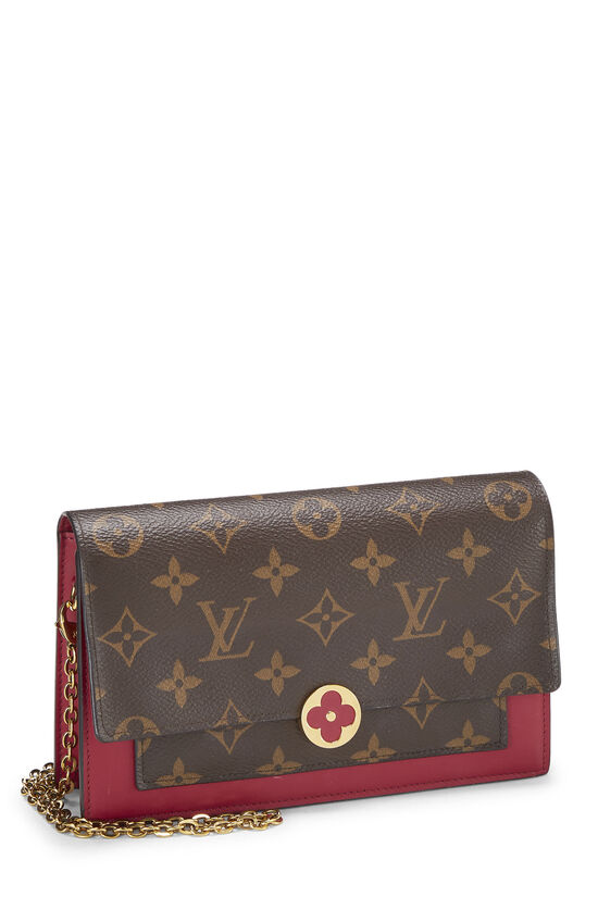 Louis Vuitton Raspberry Monogram Canvas Flore Wallet On Chain (WOC