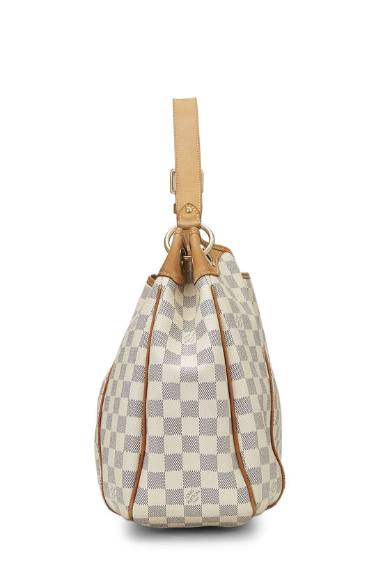 White Louis Vuitton Damier Azur Galliera PM Shoulder Bag