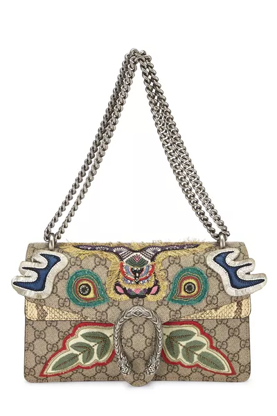 Multicolor Embroidered Dionysus Shoulder Bag Medium