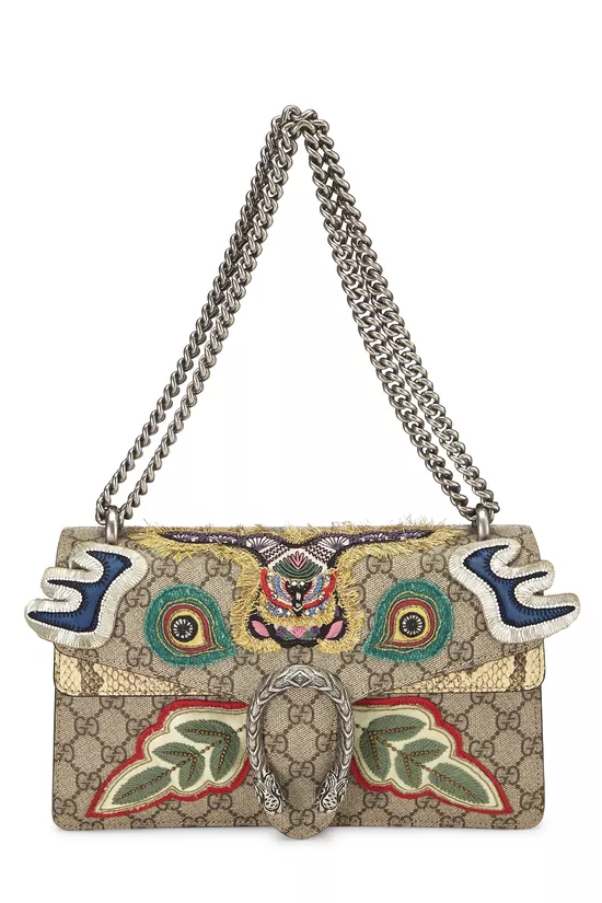 Multicolor Embroidered Dionysus Shoulder Bag Medium, , large image number 0
