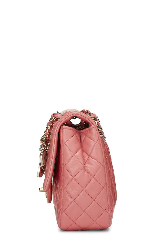  Chanel, Pre-Loved Pink Quilted Lambskin Classic Double