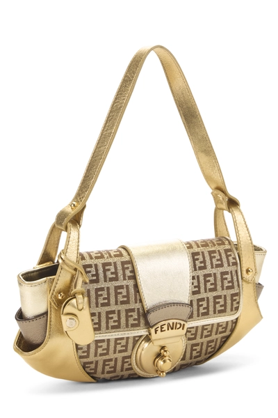 Fendi Gold Zucchino Lurex Compilation Clutch — photo 2