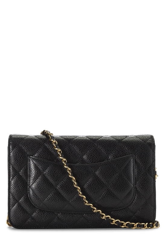 Black Caviar Classic Quilted Wallet On Chain (WOC), , large image number 3