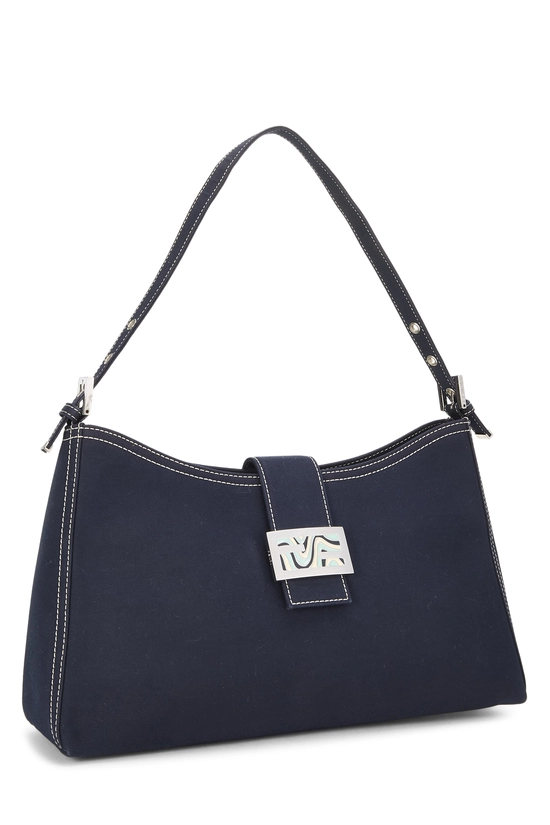 Navy Canvas Shoulder Bag Small, , large image number 1