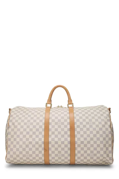 Louis Vuitton Damier Azur Keepall Bandouliere Bag 55