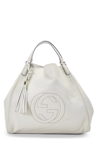 Gucci Cream Leather Soho Convertible Hobo Large