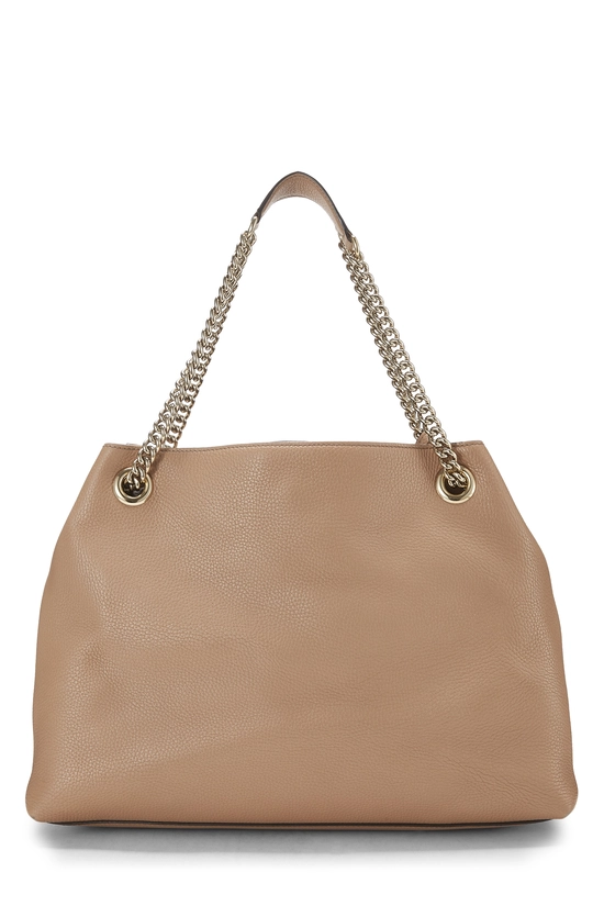 Beige Leather Soho Chain Tote, , large image number 3