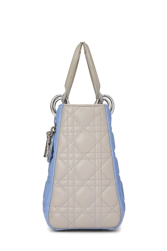 Blue & Grey Cannage Quilted Lambskin Lady Dior Medium, , large image number 2