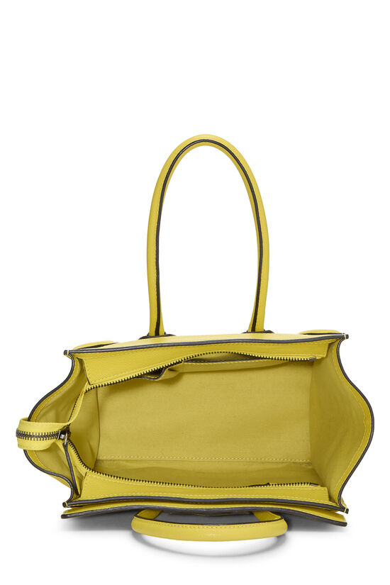 Yellow Drummed Calfskin Luggage Micro, , large image number 5