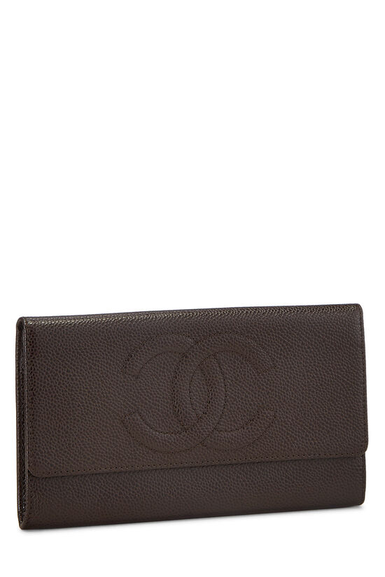 Brown Caviar Timeless 'CC' Wallet, , large image number 1