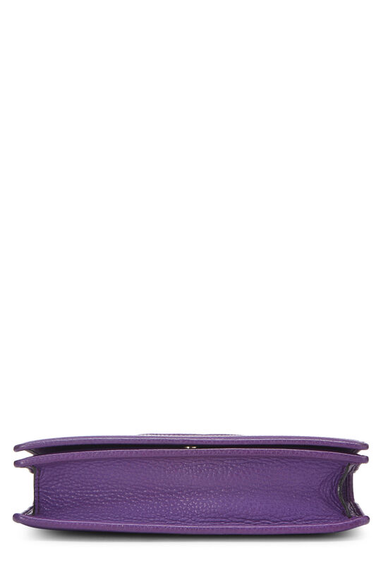 Purple Grained Leather Soho Chain Crossbody, , large image number 5