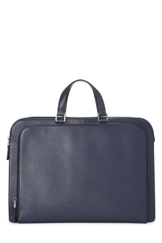 Navy Saffiano Briefcase, , large image number 0
